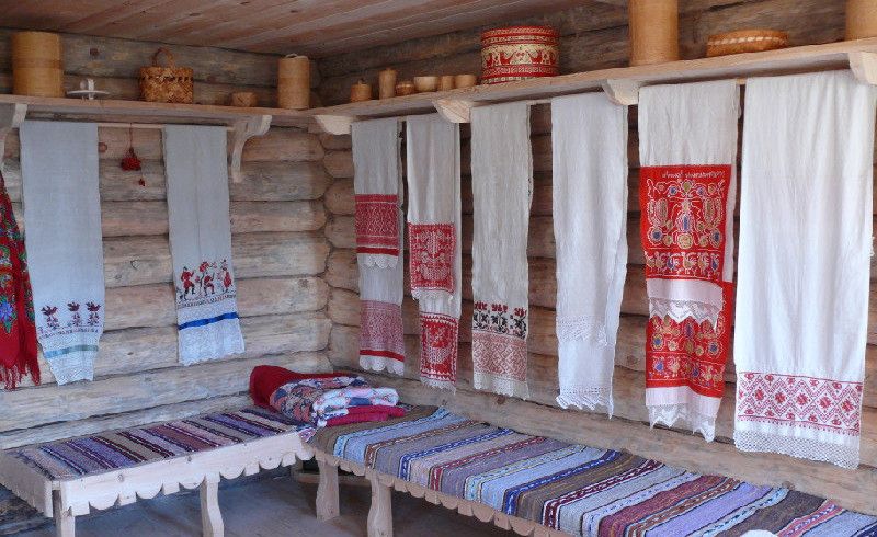 Украшение полотенец в русской деревне всегда план